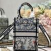 Replica Dior S5555 Mini Dior Book Tote Phone Bag Blue multicolor embroidery S1102