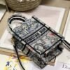 Replica Dior S5555 Mini Dior Book Tote Phone Bag Blue multicolor embroidery S1102