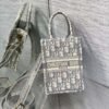 Replica Dior S5555 Mini Dior Book Tote Phone Bag Gray Dior Oblique Embroidery