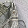 Replica Dior S5555 Mini Dior Book Tote Phone Bag Gray Dior Oblique Embroidery