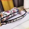 Replica Dior M0455 Saddle Bag With Strap White Cross-Stitch Embroidery