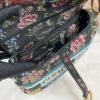 Replica Dior M0455 Saddle Bag With Strap Black Cross-Stitch Embroidery