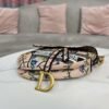 Replica Dior M0455 Saddle Bag With Strap Pink Cross-Stitch Embroidery