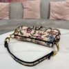 Replica Dior M0455 Saddle Bag With Strap Pink Cross-Stitch Embroidery