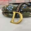 Replica Dior M0455 Saddle Bag With Strap Green Cross-Stitch Embroidery