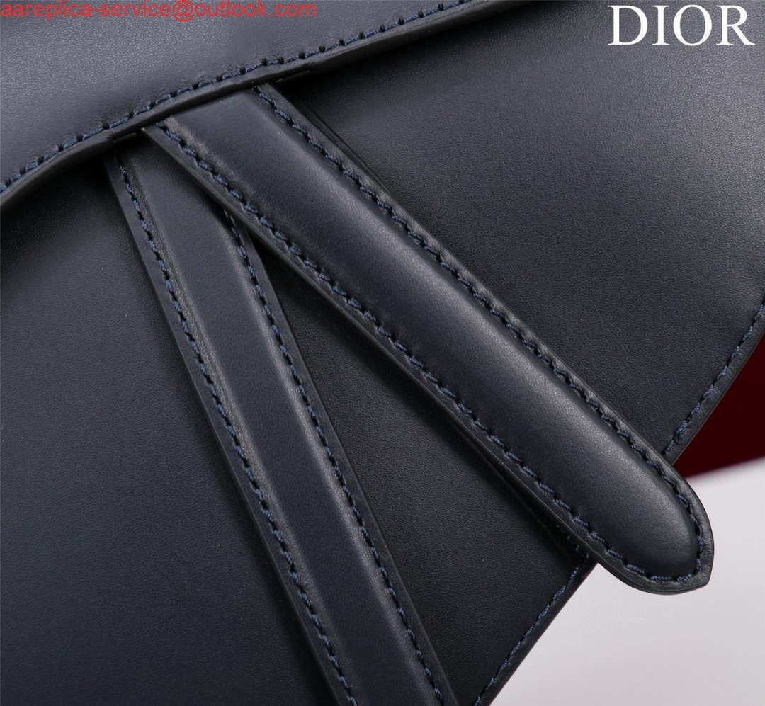Replica Dior M0455 Saddle Bag With Strap Ultramatte Calfskin Black Gold