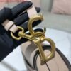 Replica Dior M0455 Saddle Bag With Strap Nude Grained Calfskin