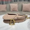 Replica Dior M0455 Saddle Bag With Strap Nude Grained Calfskin