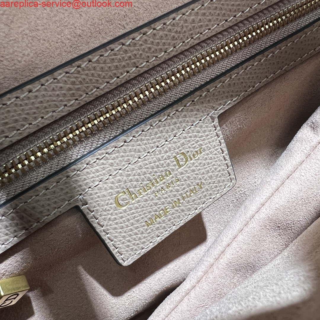 Replica Dior M0455 Saddle Bag With Strap Nude Grained Calfskin