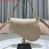 Replica Dior M0455 Saddle Bag With Strap Light Gray Grained Calfskin