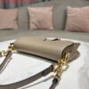 Replica Dior M0455 Saddle Bag With Strap Light Gray Grained Calfskin