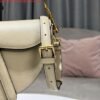 Replica Dior M0455 Saddle Bag With Strap Apricot Grained Calfskin