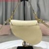 Replica Dior M0455 Saddle Bag With Strap Apricot Grained Calfskin