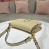 Replica Dior M0455 Saddle Bag With Strap Apricot Grained Calfskin