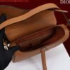 Replica Dior M0455 Saddle Bag With Strap Brown Grained Calfskin