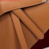 Replica Dior M0455 Saddle Bag With Strap Brown Grained Calfskin