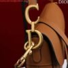 Replica Dior M0455 Saddle Bag With Strap Brown Grained Calfskin