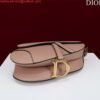 Replica Dior M0455 Saddle Bag With Strap Pink Grained Calfskin