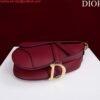 Replica Dior M0455 Saddle Bag With Strap Wine Red Grained Calfskin