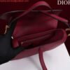 Replica Dior M0455 Saddle Bag With Strap Wine Red Grained Calfskin