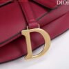 Replica Dior M0455 Saddle Bag With Strap Wine Red Grained Calfskin