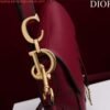 Replica Dior M0455 Saddle Bag With Strap Wine Red Grained Calfskin