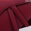 Replica Dior M0455 Saddle Bag With Strap Wine Red Grained Calfskin