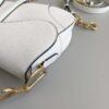 Replica Dior M0455 Saddle Bag With Strap White Grained Calfskin