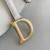Replica Dior M0455 Saddle Bag With Strap White Grained Calfskin