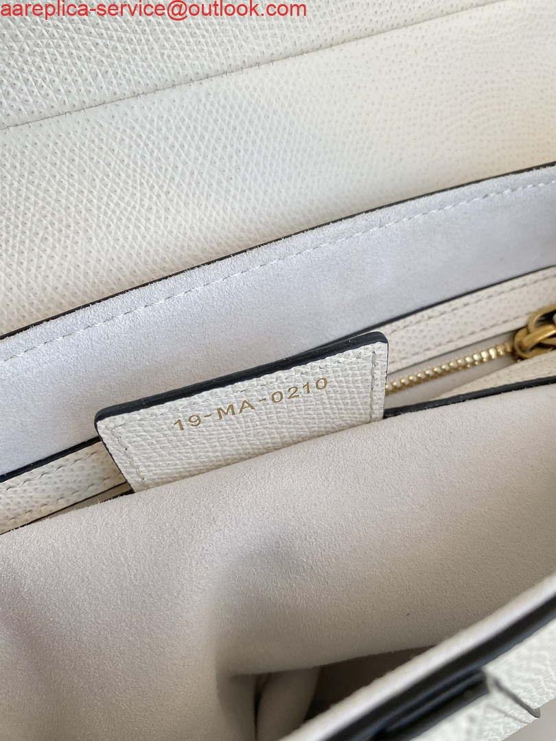 Replica Dior M0455 Saddle Bag With Strap White Grained Calfskin