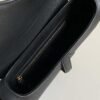 Replica Dior M0455 Saddle Bag With Strap Black Grained Calfskin
