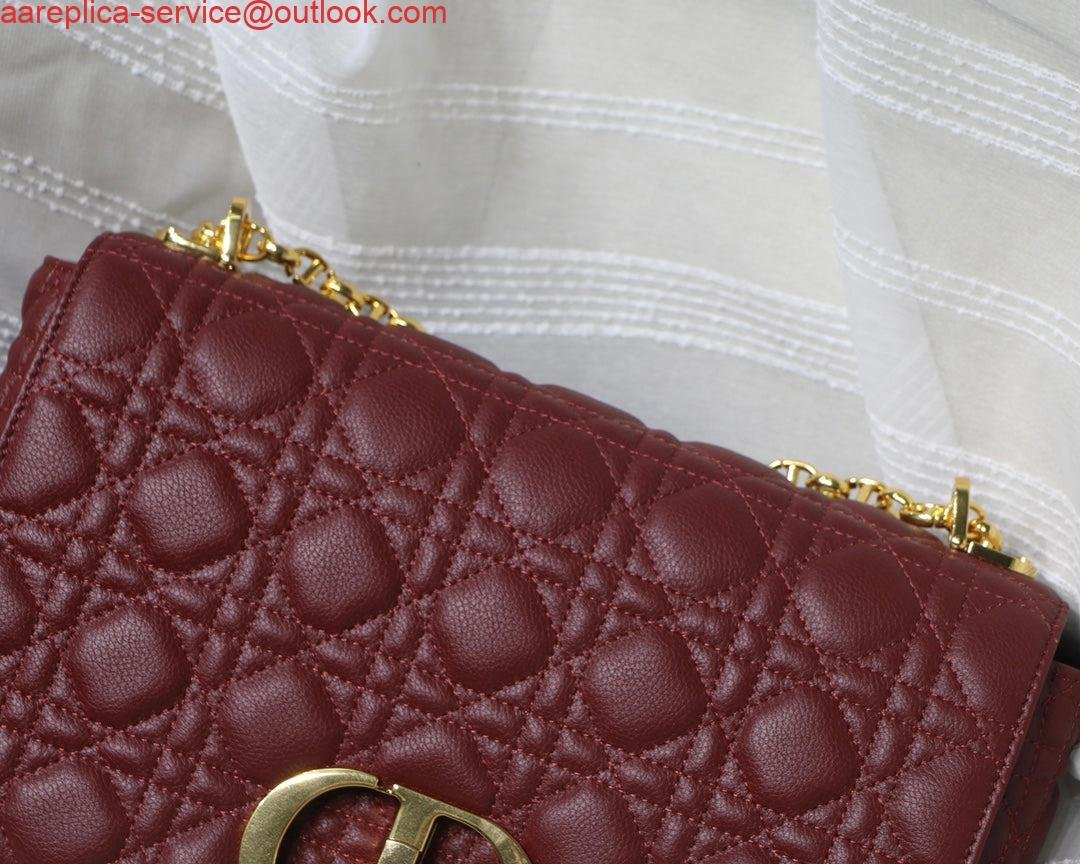 Replica Dior M9243 Large Caro Bag Calfskin Red