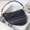 Replica Dior Saddle Bag M0446 Gray Mizza Embroidery