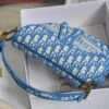 Replica Dior Saddle Bag Burgundy Dior Oblique Jacquard M0446 Blue