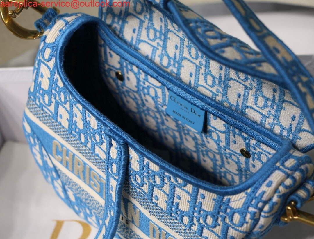 Replica Dior Saddle Bag Burgundy Dior Oblique Jacquard M0446 Blue