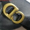 Replica Dior Saddle Belt Bag S5632 Black grained calfskin