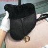 Replica Dior Saddle Belt Bag S5632 Black grained calfskin