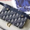 Replica Dior Saddle Belt Bag S5619 Blue Dior Oblique Jacquard
