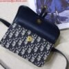 Replica Dior Saddle Belt Bag S5619 Blue Dior Oblique Jacquard