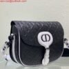 Replica Dior Bobby Bag Medium Perforated M9319 Black calfskin with Dior Oblique motif