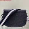 Replica Dior Bobby Bag Medium Perforated M9319 Black calfskin with Dior Oblique motif