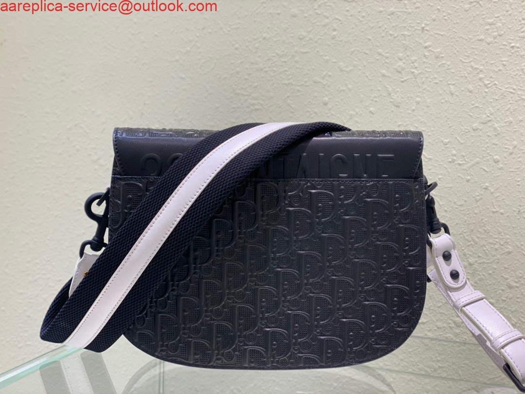 Replica Dior Bobby Bag Medium Perforated M9319 Black calfskin with Dior Oblique motif