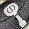 Replica Dior Bobby Bag Medium Perforated M9319 Black calfskin with Dior Oblique motif