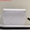 Replica Dior Bobby Bag Medium Perforated M9319 white calfskin with Dior Oblique motif