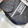 Replica Dior Saddle Bag M0446 Black Oblique Perforated and Embossed Calfskin