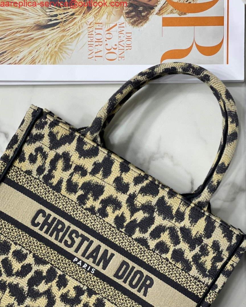 Replica Dior M1265 Small Book Tote Beige Multicolor Mizza Embroidery