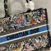 Replica Dior M1296 Medium Book Tote D-Constellation embroidery in shades of blue