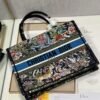 Replica Dior M1296 Medium Book Tote D-Constellation embroidery in shades of blue