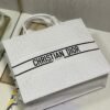 Replica Dior M1286 Large Book Tote White Perforated and Embossed Oblique Calfskin