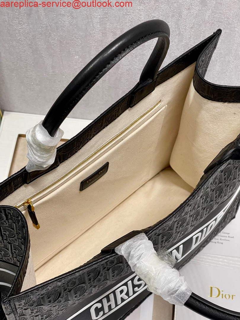 Replica Dior M1286 Large Book Tote Black Perforated and Embossed Oblique Calfskin